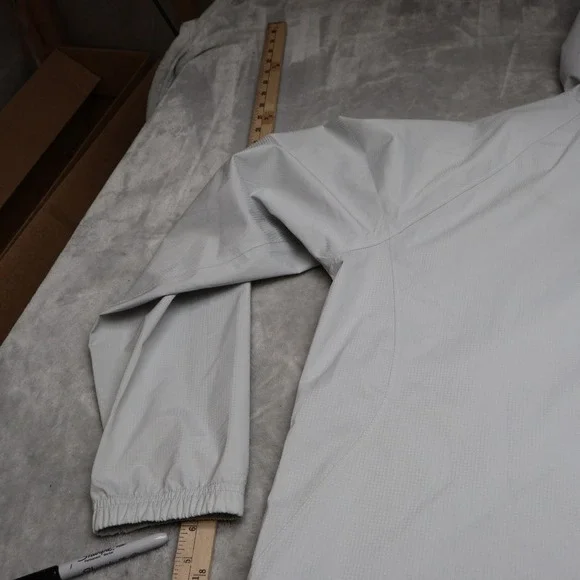 Columbia PFG Jacket Mens XL White Tamiami Hurricane Rain Full Zip Light Outdoor - Picture 12 of 16